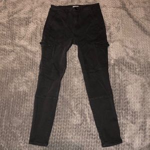 Garage high rise black cargo pants
